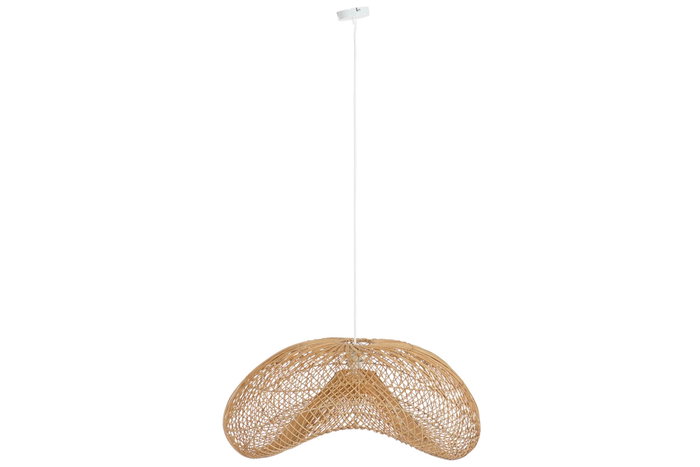 DKD Home Decor Lámpara de Techo de Ratán y Hierro Marrón 80x56x35 cm DKD Home Decor Lámpara de Techo de Ratán y Hierro Marrón 80x56x35 cm