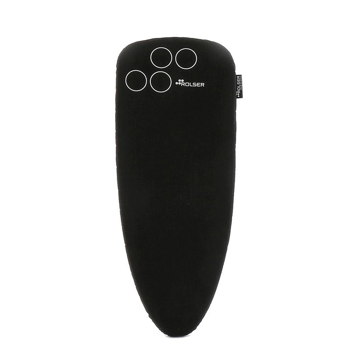 Rolser Tabla de Planchar K-mini Surf de Sobremesa, Plegado Compacto con Percha, Tejido K-Surf Apto para Muletón, 29 x 4 x 72 cm, Negro