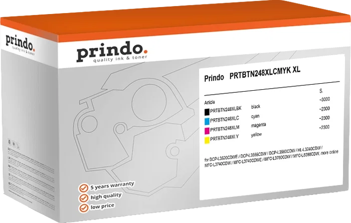 Prindo Multipack Classic XL Negro, Cian, Magenta, Amarillo Prindo Multipack Classic XL Negro, Cian, Magenta, Amarillo