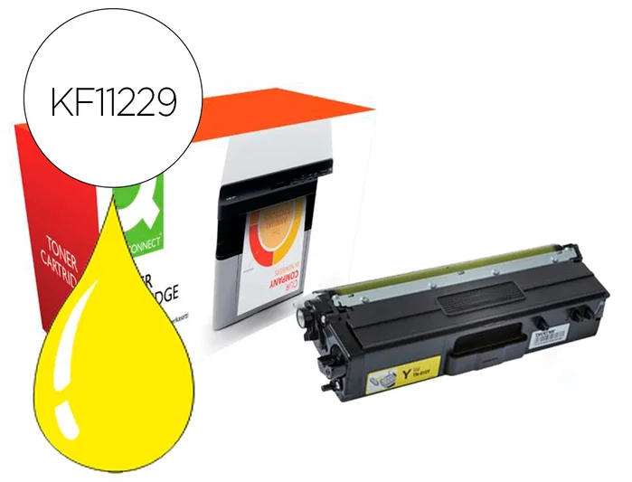 Q-Connect Toner Compatible Brother TN910Y para HL-L9310HL, Amarillo, Rendimiento 9000 Páginas Q-Connect Toner Compatible Brother TN910Y para HL-L9310HL, Amarillo, Rendimiento 9000 Páginas