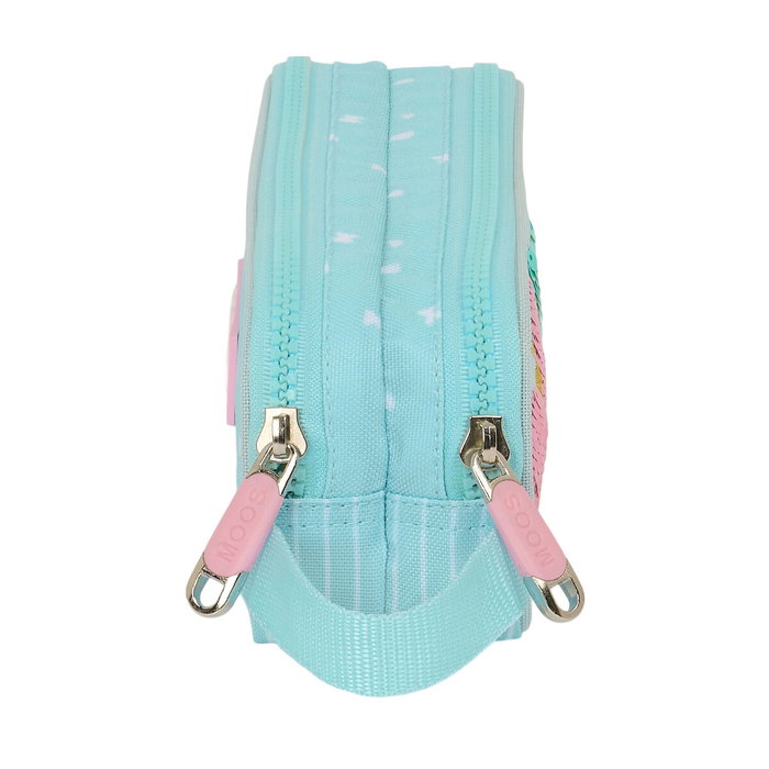 Portatodo Doble Moos Butterflies Azul claro 21 x 8 x 6 cm