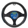 Goodyear Funda Volante GOD7007 Antideslizante Universal Piel Carbono Negro y Azul Micro-malla 37-38cm