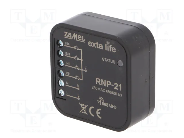 ZAMEL Emisor Inalámbrico EXTA LIFE 868,5MHz 230VAC ZAMEL Emisor Inalámbrico EXTA LIFE 868,5MHz 230VAC