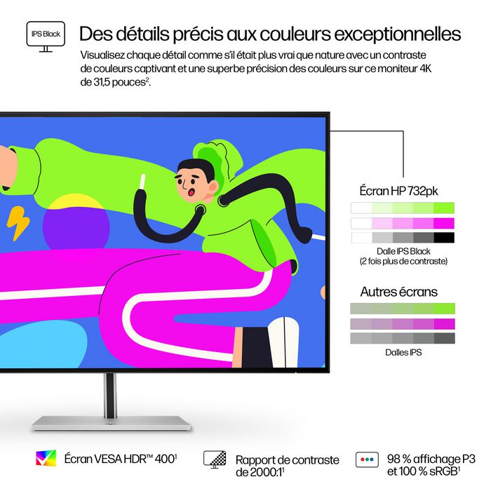 Hp Monitor profesional Serie 7 Pro 31,5'' 4K multimedia regulable en altura plata Hp Monitor profesional Serie 7 Pro 31,5'' 4K multimedia regulable en altura plata