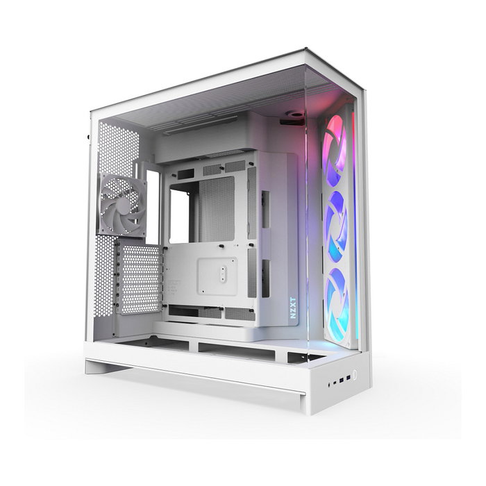 NZXT H9 Flow RGB (2025) All White Midi Tower Case NZXT H9 Flow RGB (2025) All White Midi Tower Case