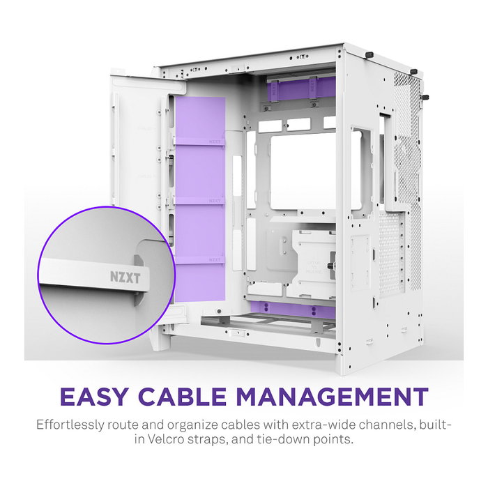 NZXT H9 Flow RGB (2025) All White Midi Tower Case NZXT H9 Flow RGB (2025) All White Midi Tower Case