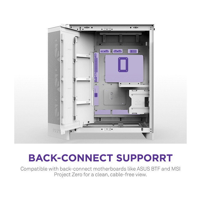 NZXT H9 Flow RGB (2025) All White Midi Tower Case NZXT H9 Flow RGB (2025) All White Midi Tower Case