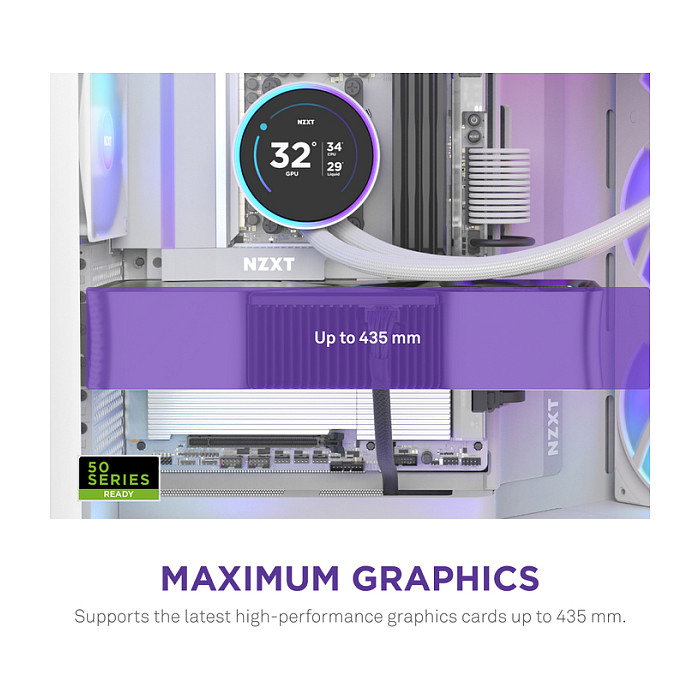 NZXT H9 Flow RGB (2025) All White Midi Tower Case NZXT H9 Flow RGB (2025) All White Midi Tower Case