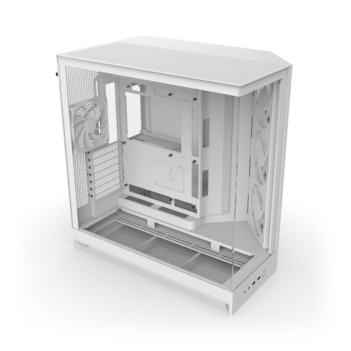NZXT H9 Flow RGB (2025) All White Midi Tower Case NZXT H9 Flow RGB (2025) All White Midi Tower Case