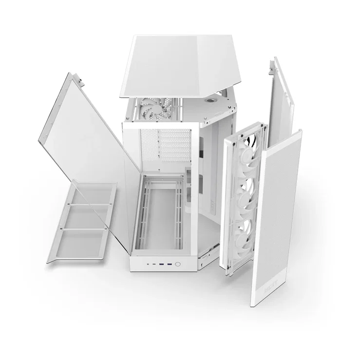 NZXT H9 Flow RGB (2025) All White Midi Tower Case NZXT H9 Flow RGB (2025) All White Midi Tower Case