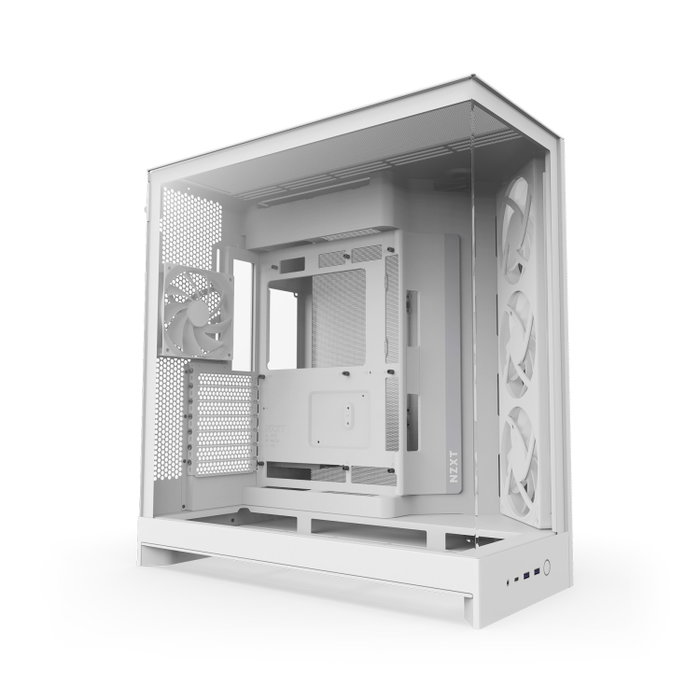 NZXT H9 Flow RGB (2025) All White Midi Tower Case NZXT H9 Flow RGB (2025) All White Midi Tower Case