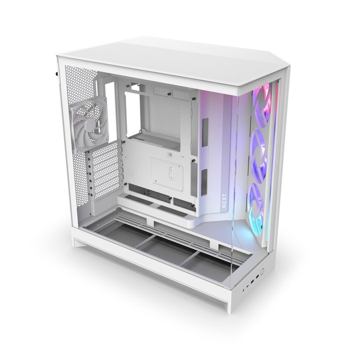 NZXT H9 Flow RGB (2025) All White Midi Tower Case NZXT H9 Flow RGB (2025) All White Midi Tower Case