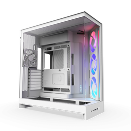 NZXT CAJA H9 FLOW RGB Mid-Tower Dual-Chamber con Ventiladores RGB Blanco CM-H92FW-R1