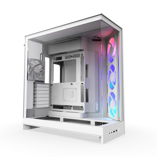 NZXT CAJA H9 FLOW RGB Mid-Tower Dual-Chamber con Ventiladores RGB Blanco CM-H92FW-R1 NZXT CAJA H9 FLOW RGB Mid-Tower Dual-Chamber con Ventiladores RGB Blanco CM-H92FW-R1