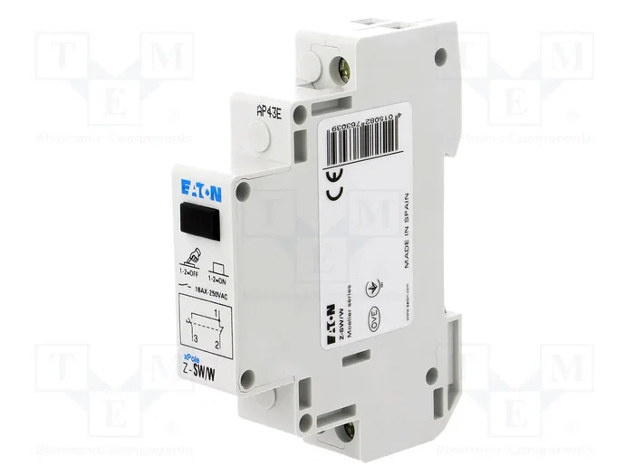 EATON ELECTRIC Z-SW Interruptor de botón SPDT 16A 250VAC EATON ELECTRIC Z-SW Interruptor de botón SPDT 16A 250VAC