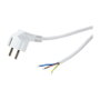 LogiLink Cable de alimentación CEE 7/7 (90°) a extremo abierto, 1,5 m, blanco