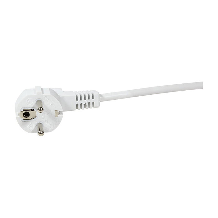 LogiLink Cable de alimentación CEE 7/7 (90°) a extremo abierto, 1,5 m, blanco