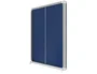 Nobo Vitrina de anuncios premium plus con puerta corredera, fieltro azul, 18 x A4