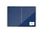 Nobo Vitrina de anuncios premium plus con puerta corredera, fieltro azul, 18 x A4
