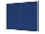 Nobo Vitrina de anuncios premium plus con puerta corredera, fieltro azul, 18 x A4