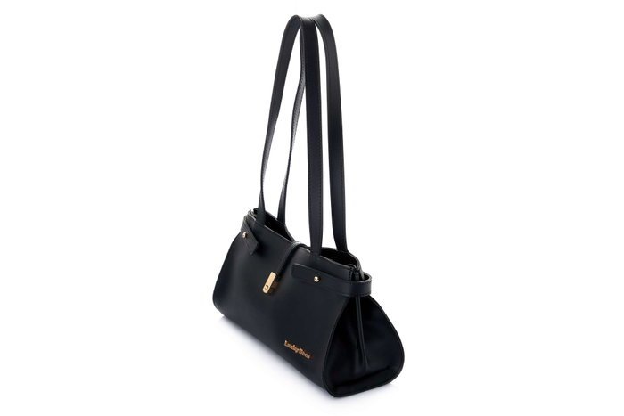 Lucky Bees Bolsa de Hombro Negra Cuero de Polivinilo Elegante y Versátil, Accesorio Imprescindible para Cualquier Ocasión