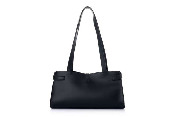 Lucky Bees Bolsa de Hombro Negra Cuero de Polivinilo Elegante y Versátil, Accesorio Imprescindible para Cualquier Ocasión