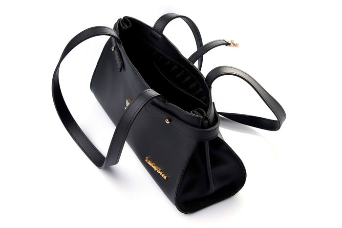 Lucky Bees Bolsa de Hombro Negra Cuero de Polivinilo Elegante y Versátil, Accesorio Imprescindible para Cualquier Ocasión