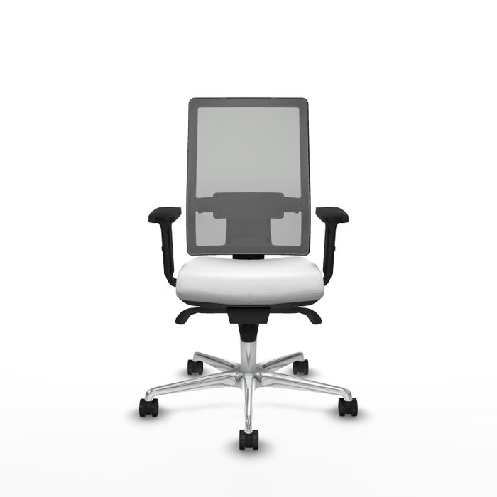 PIQUERAS Y CRESPO Silla de oficina Horna con mecanismo Sincro, Blanco y Gris