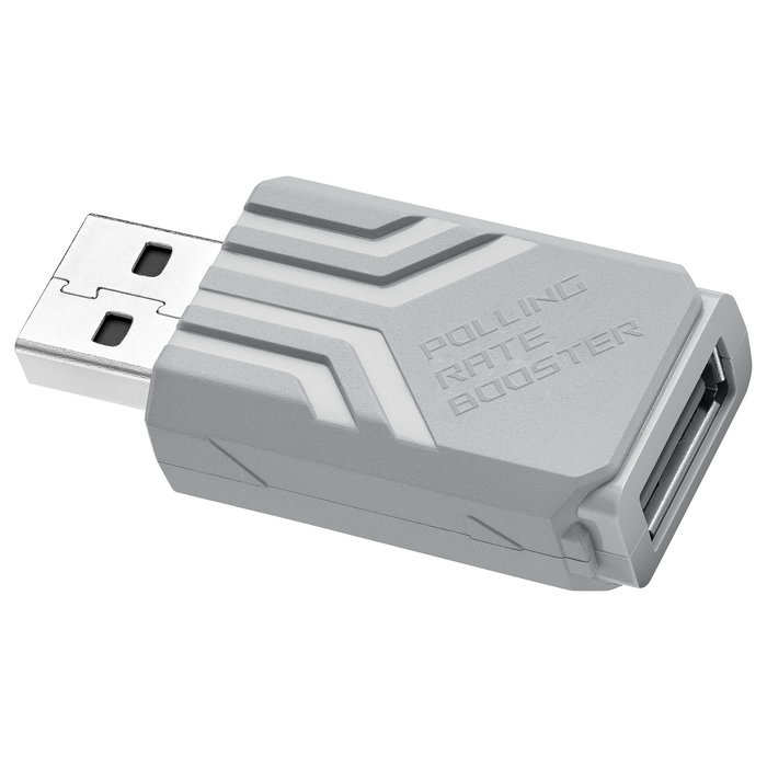 ASUS ROG Polling Rate Booster, Elevador de Tasa de Sondeo para Ratones y Teclados ROG, 22 mm * 34 mm * 13 mm, 10 g, Blanco, USB