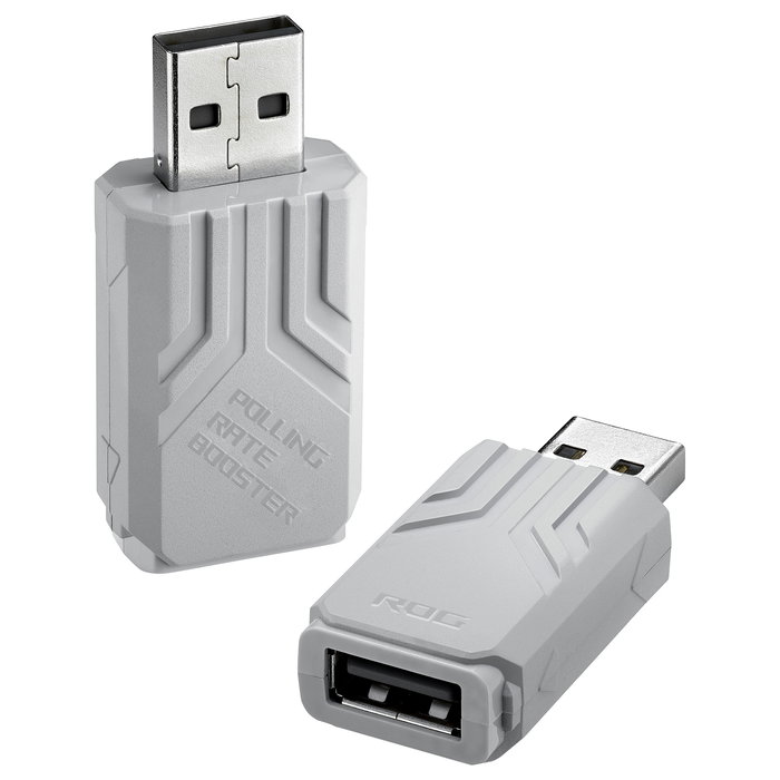ASUS ROG Polling Rate Booster, Elevador de Tasa de Sondeo para Ratones y Teclados ROG, 22 mm * 34 mm * 13 mm, 10 g, Blanco, USB