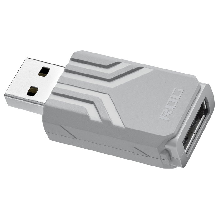 ASUS ROG Polling Rate Booster, Elevador de Tasa de Sondeo para Ratones y Teclados ROG, 22 mm * 34 mm * 13 mm, 10 g, Blanco, USB