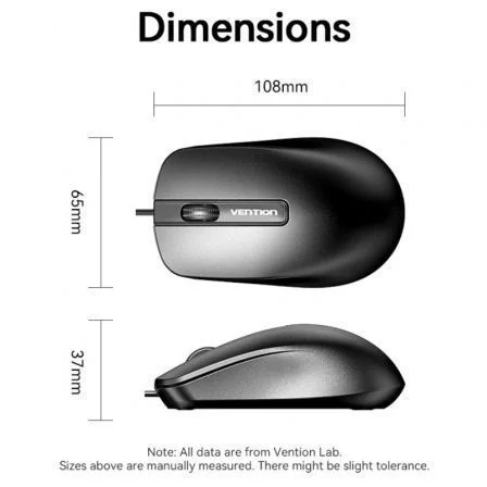 Vention KTABG Ratón con Cable hasta 1200 DPI