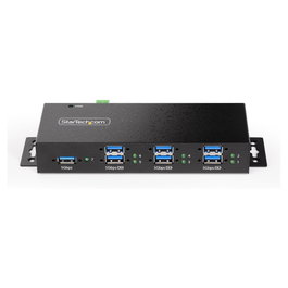 StarTech.com Hub USB Industrial Gestionado de 7 Puertos, Negro