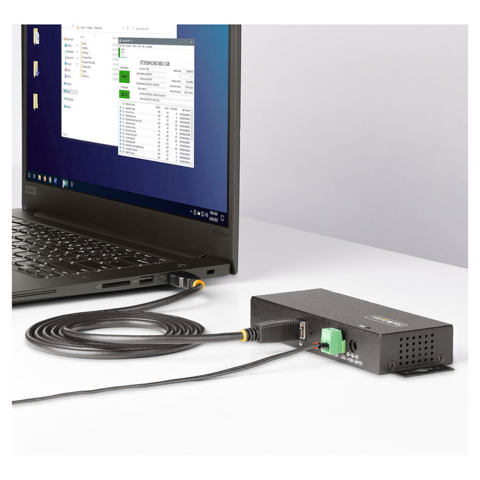 StarTech.com Hub USB Industrial Gestionado de 7 Puertos, Negro, Metal StarTech.com Hub USB Industrial Gestionado de 7 Puertos, Negro, Metal