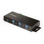 StarTech.com Hub USB Industrial Gestionado de 7 Puertos, Negro, Metal