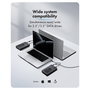 ICY BOX Spade Base 388 - Caja Externa para HDD/SSD SATA de 2.5 o 3.5 Pulgadas, USB 3.2 Gen 1 Type-C, 5 Gbps, Hot-Swap, Negro Transparente