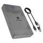 ICY BOX Spade Base 388 - Caja Externa para HDD/SSD SATA de 2.5 o 3.5 Pulgadas, USB 3.2 Gen 1 Type-C, 5 Gbps, Hot-Swap, Negro Transparente