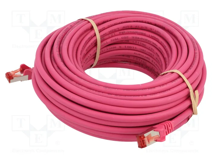 GOOBAY Patch cord Cat 6 S/FTP de 20m con conectores RJ45 en rosa