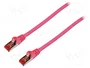GOOBAY Patch cord Cat 6 S/FTP de 20m con conectores RJ45 en rosa