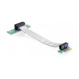 DeLOCK Riser PCI Express x1 a x1 con cable flexible de 13 cm izquierda