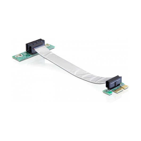 DeLOCK Riser PCI Express x1 a x1 con cable flexible de 13 cm izquierda DeLOCK Riser PCI Express x1 a x1 con cable flexible de 13 cm izquierda