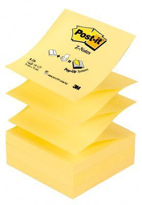 Post-it Bloc de notas adhesivas Z-Notes 76x76 mm Amarillo