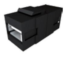 Bachmann Custom Module 1x USB 3.0 A – Keystone frontal y trasero