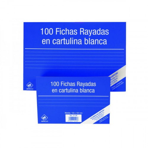 Mariola Fichas de Cartulina Lisa Nº. 4, 200x120 mm, Blanco Mariola Fichas de Cartulina Lisa Nº. 4, 200x120 mm, Blanco