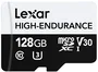 Lexar High-Endurance 128 GB Tarjeta de Memoria MicroSDXC UHS-I Clase 10, U3, V30