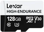 Lexar High-Endurance 128 GB Tarjeta de Memoria MicroSDXC UHS-I Clase 10, U3, V30