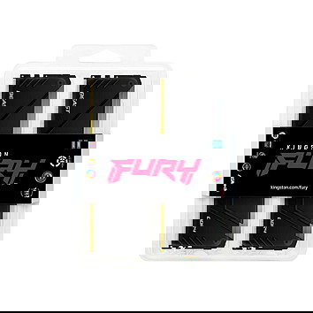 Kingston FURY Beast 128GB (4x32GB) 3600MT/s DDR4 CL18 RGB DIMM Kit de 4 Módulos RAM para PC, 288-pin, Disipador Térmico, Intel XMP 2.0