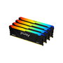 Kingston FURY Beast 128GB (4x32GB) 3600MT/s DDR4 CL18 RGB DIMM Kit de 4 Módulos RAM para PC, 288-pin, Disipador Térmico, Intel XMP 2.0