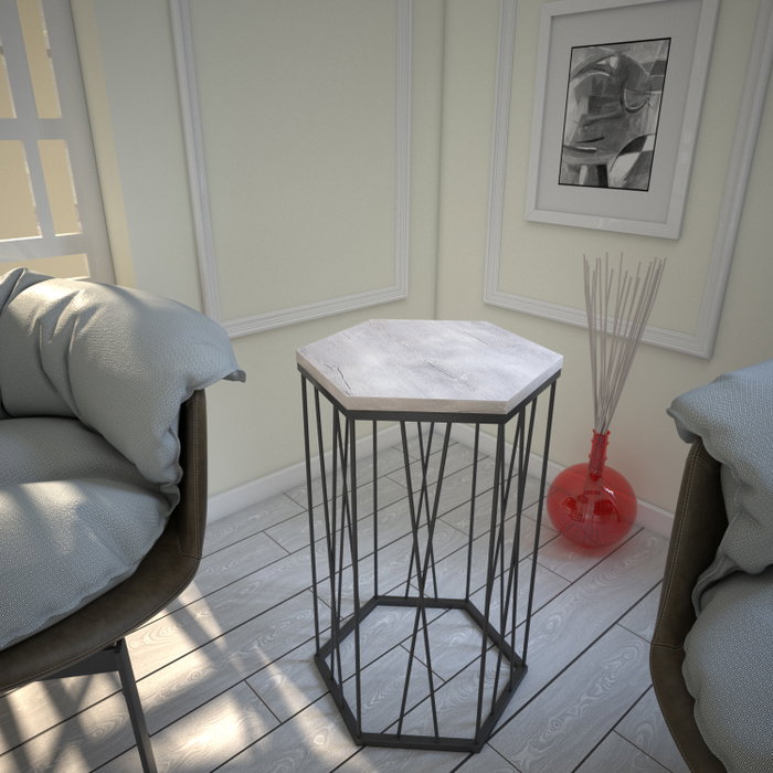 Hanah Home Mesa Auxiliar Cetrus Deniz - Oak, Tablero de Partículas Roble y Negro, 40x62x35 cm Hanah Home Mesa Auxiliar Cetrus Deniz - Oak, Tablero de Partículas Roble y Negro, 40x62x35 cm