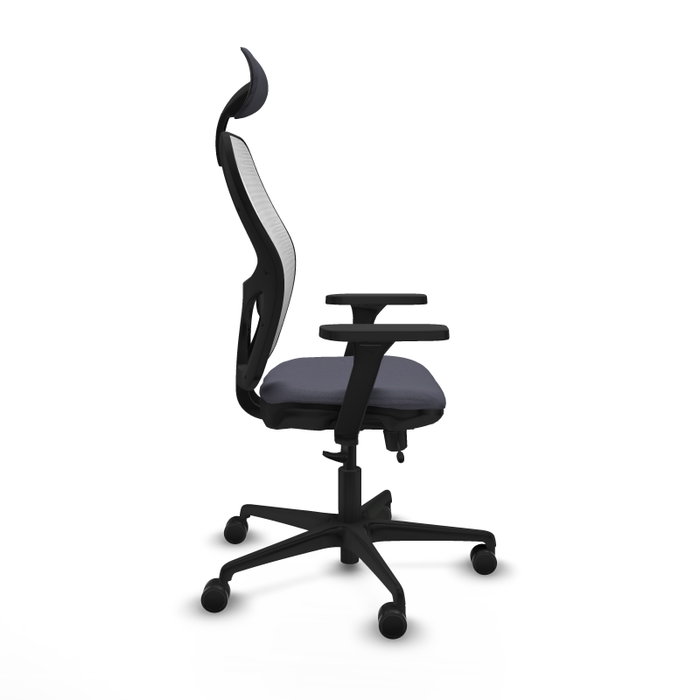 PIQUERAS Y CRESPO Silla de oficina Jorquera con mecanismo Sincro/Traslack, Gris oscuro y Blanco PIQUERAS Y CRESPO Silla de oficina Jorquera con mecanismo Sincro/Traslack, Gris oscuro y Blanco